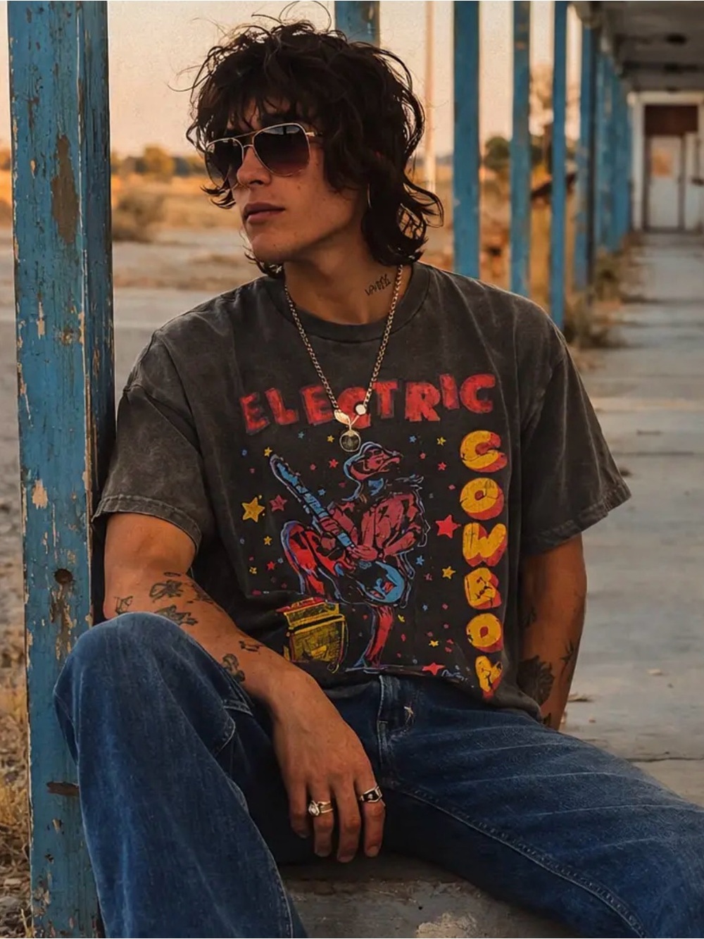 Electric Cowboy Graphic Tee